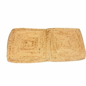 Marcus Brothers Woven Straw Clutch Natural Tan | Made in Italy